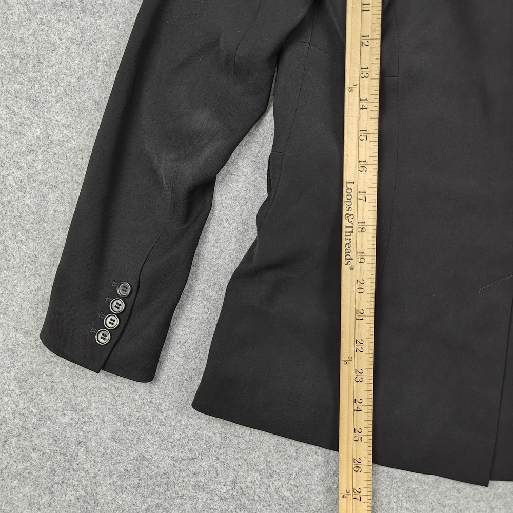 Cartier Uniformes Blazer Womens 38 Black One Button Lined Jacket Office Workwear - Picture 7 of 9